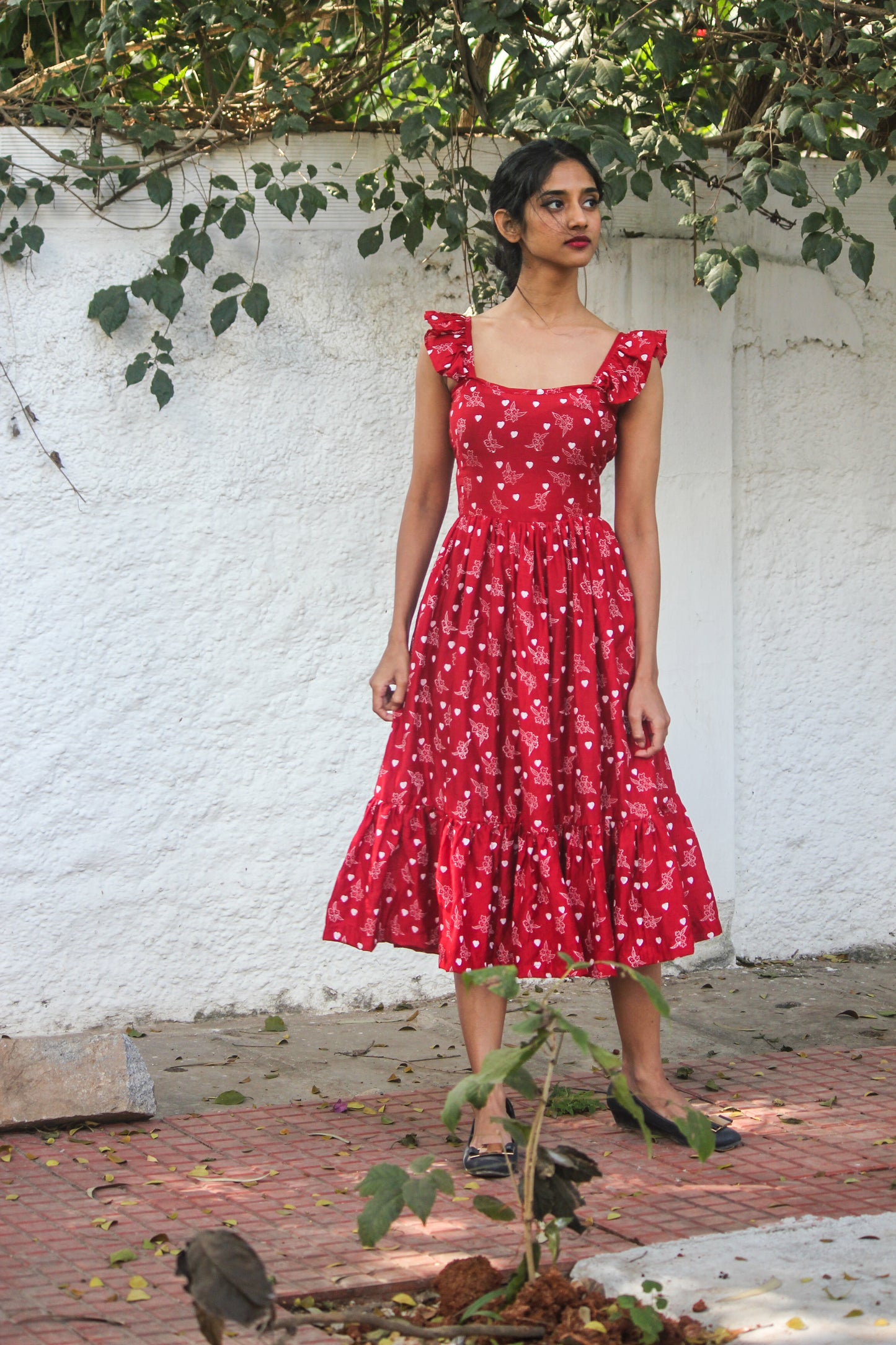 Red Dress. Valentine's Day outfit. Party wear. Coctail dress.