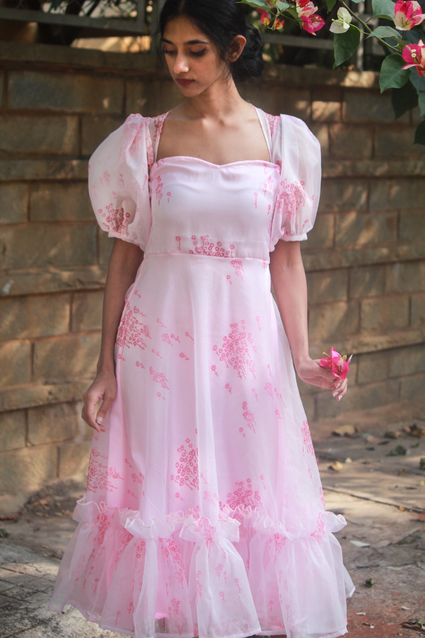 Rosy Organza Dress