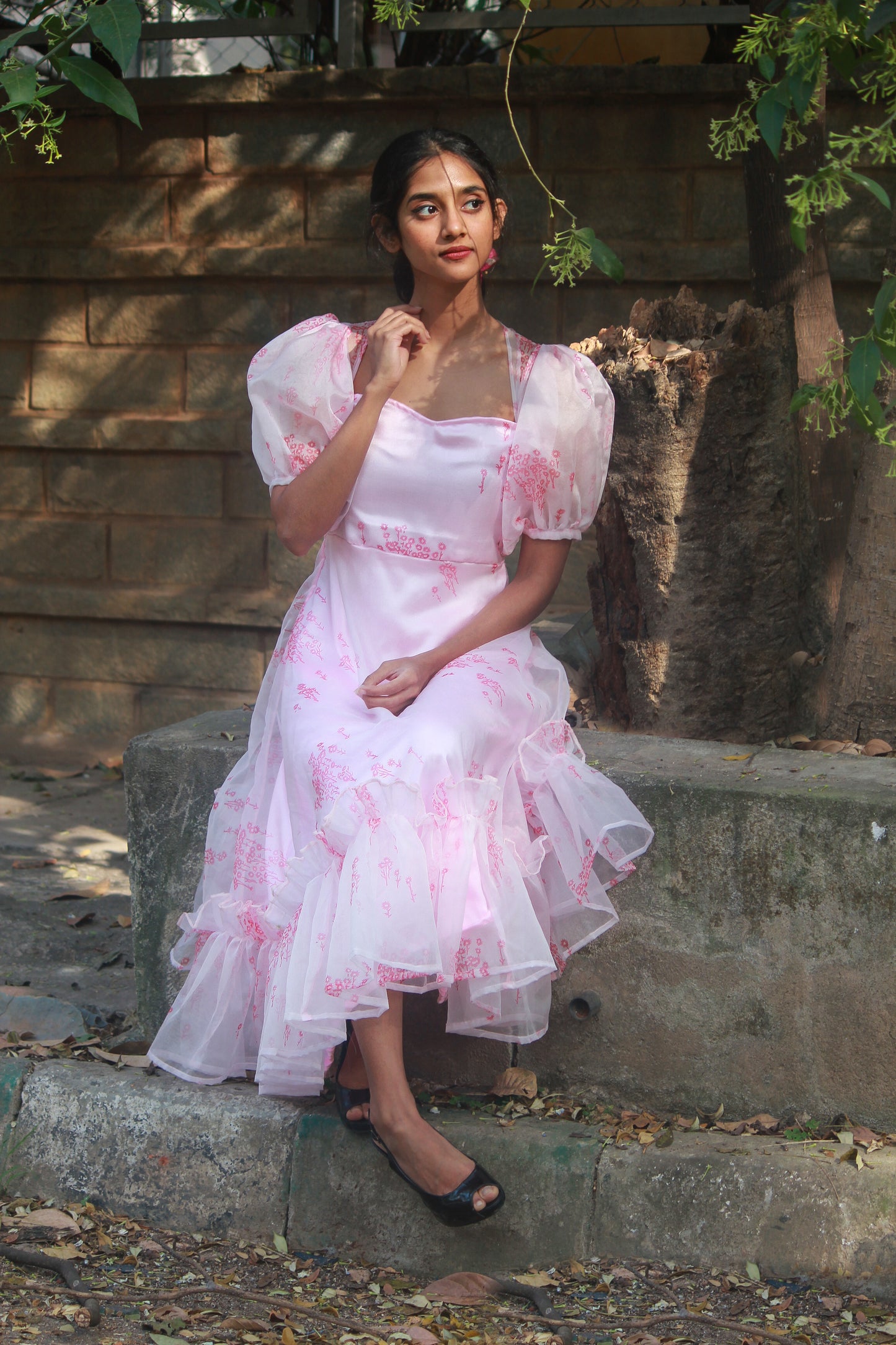 Rosy Organza Dress