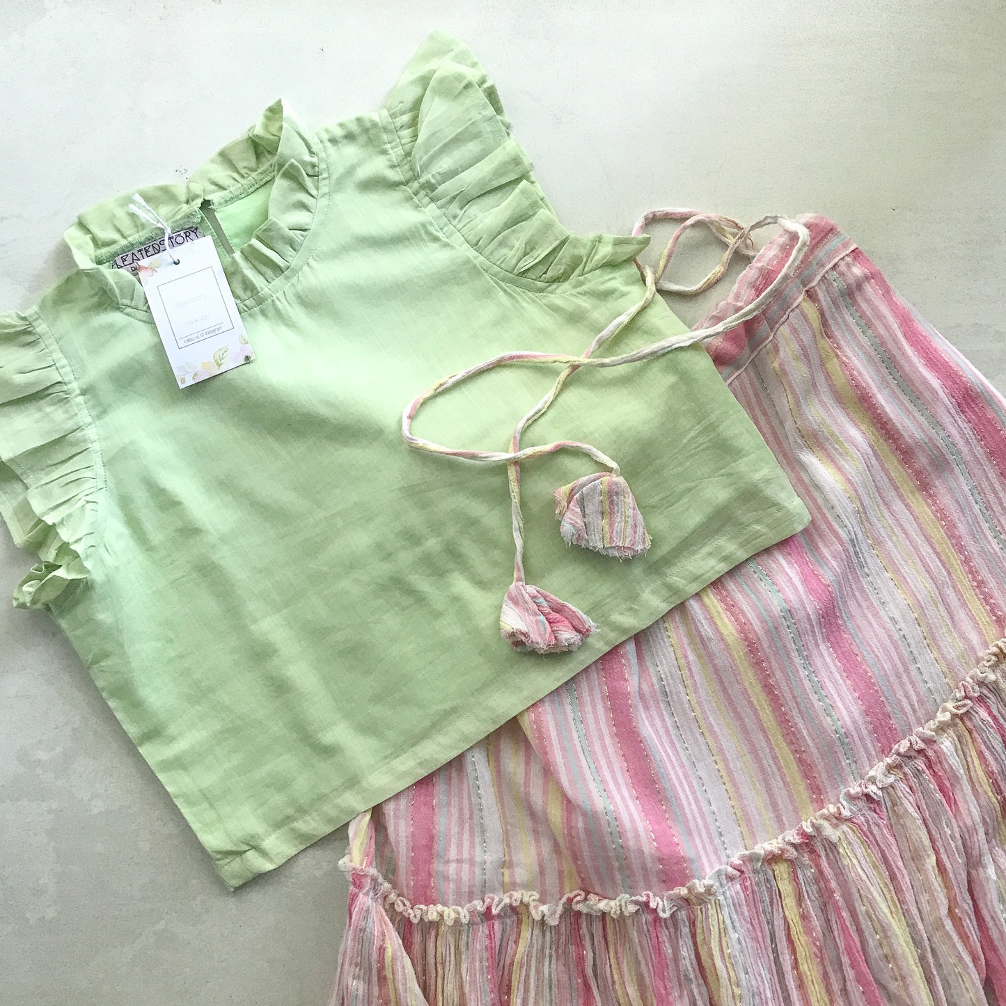 A Walk in a Park Set ( SKIRT + TOP )
