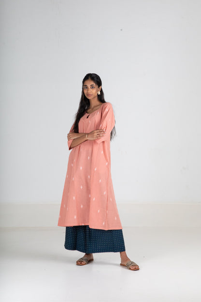 Peach Powder Kurta Set