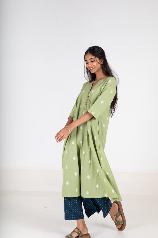 Green Lily Kurta Set