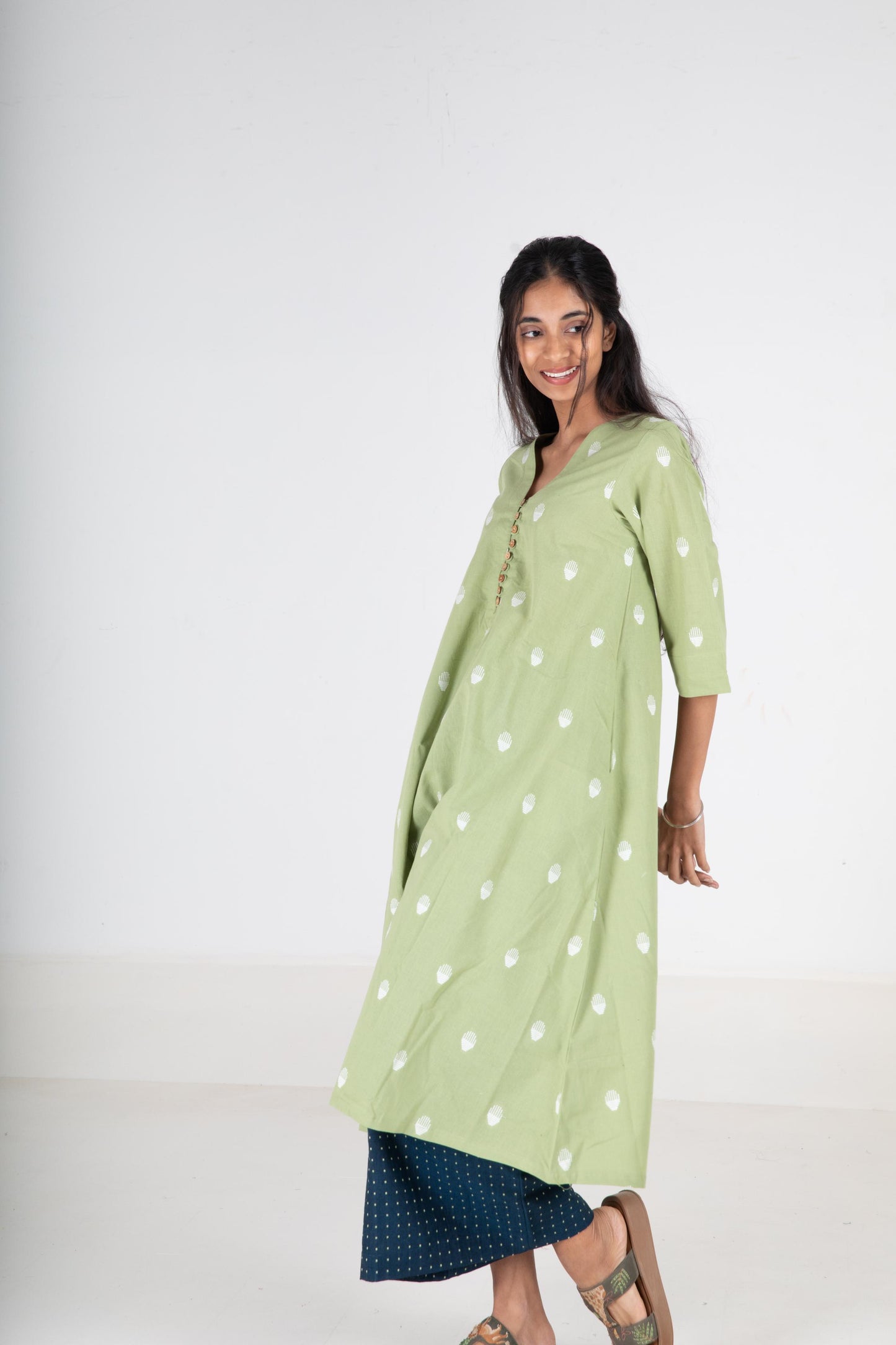 Green Lily Kurta Set