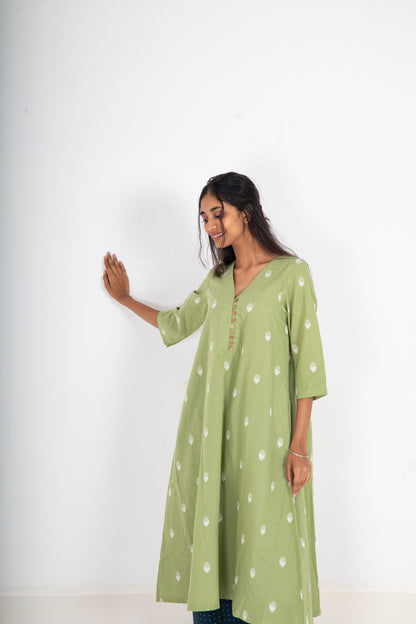 Green Lily Kurta Set