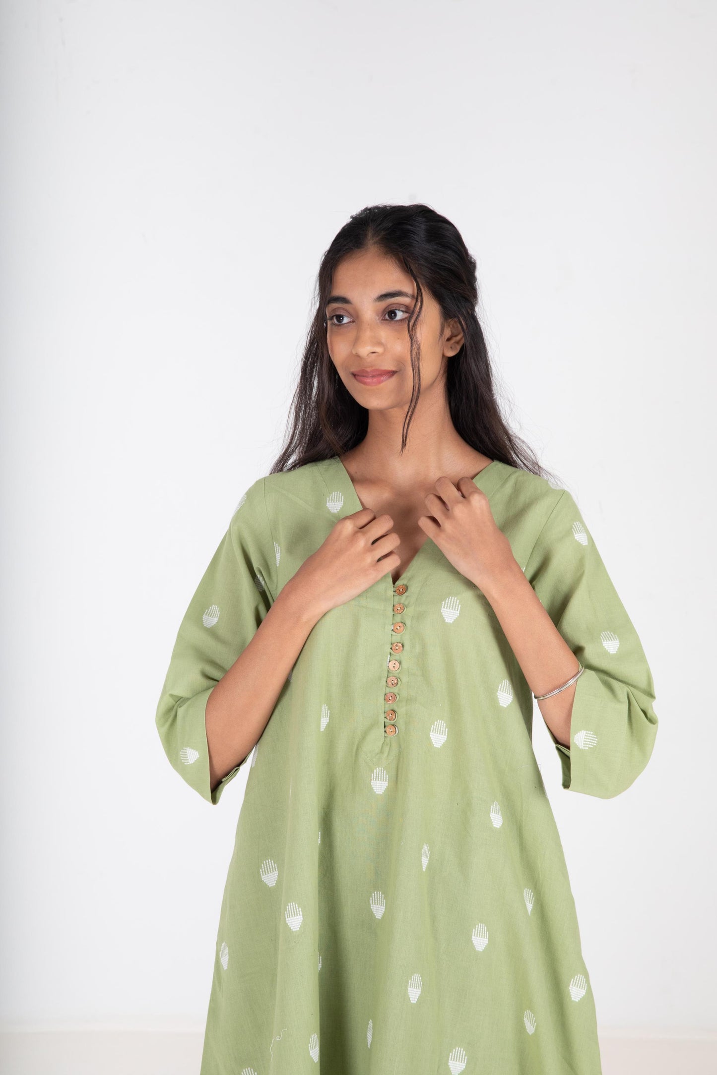 Green Lily Kurta Set