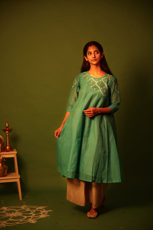 Peacock Feather Kurta Set