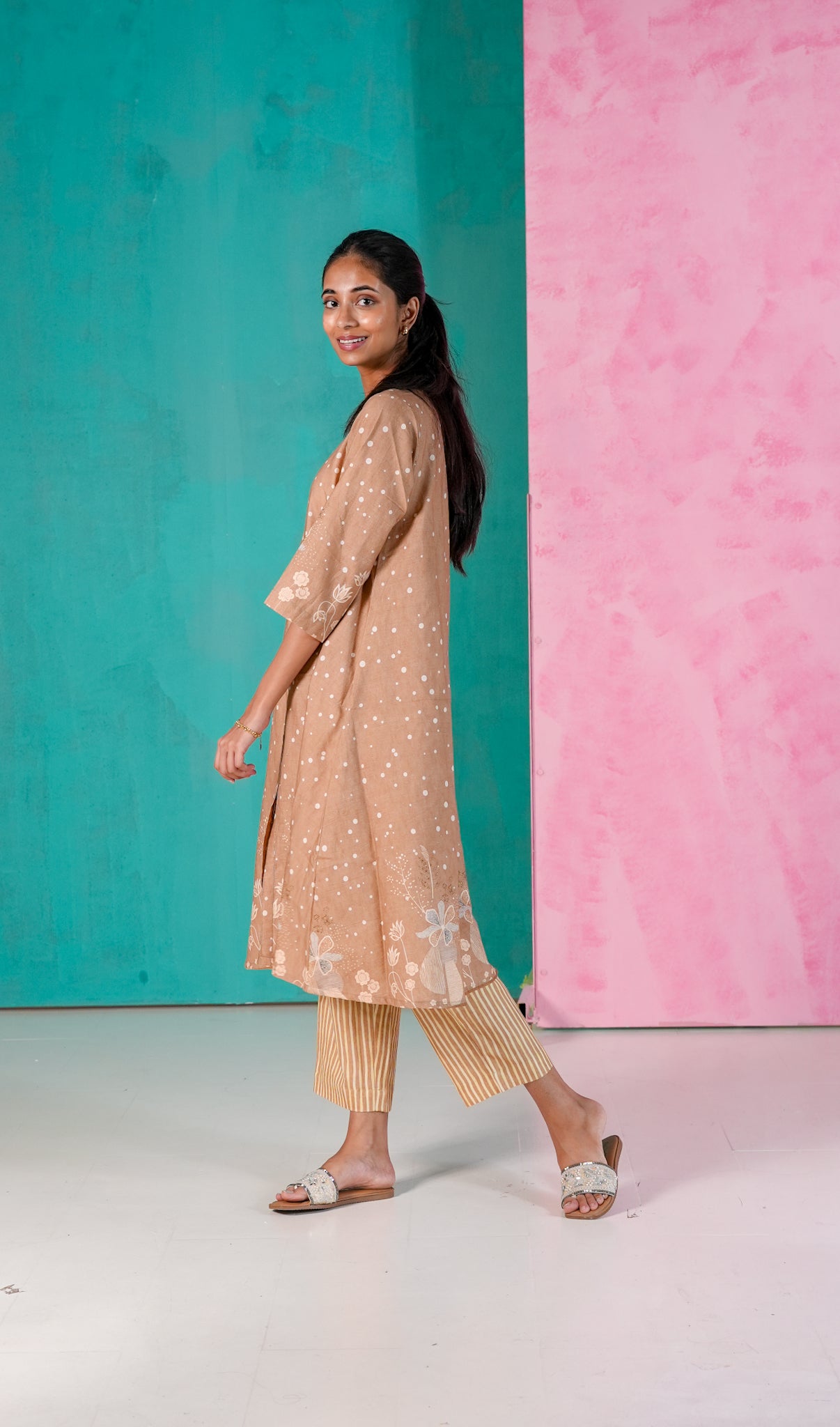 Terracotta Bloom Kurta Set