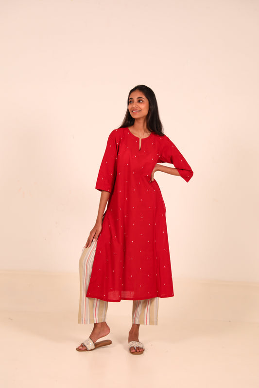 Chilli Oil Kurta Set