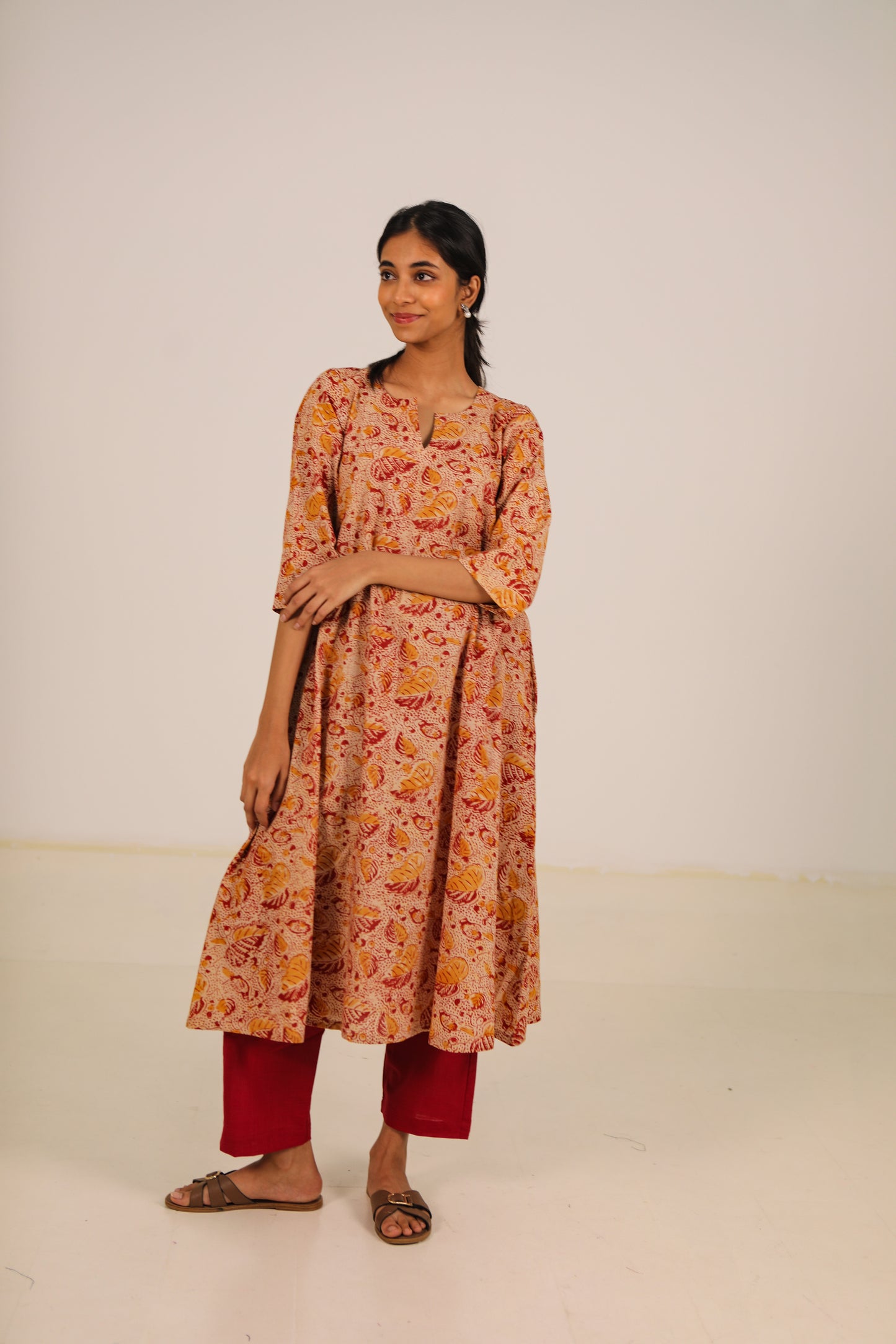 Crimson Bloom Kurta Set