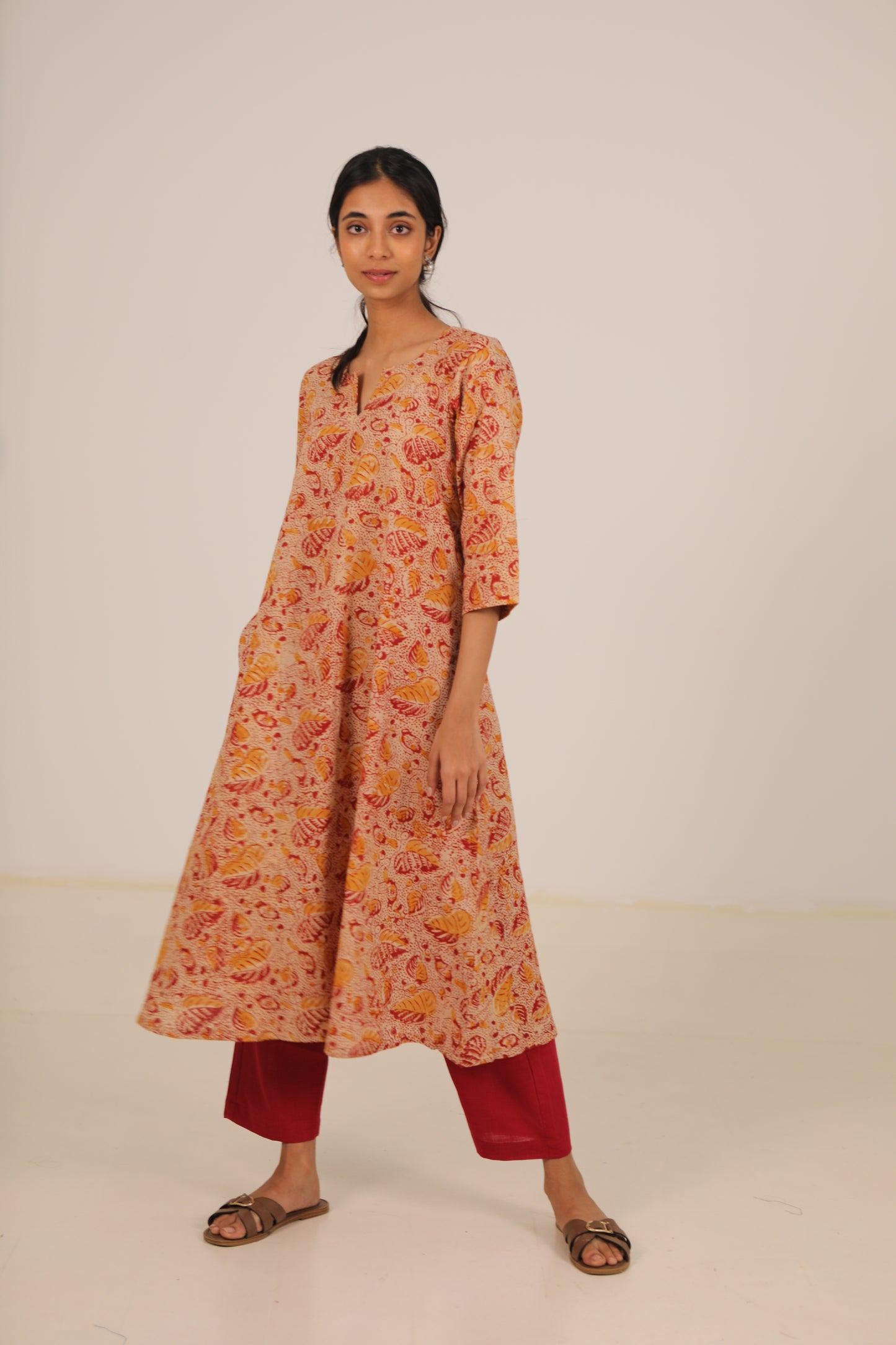 Crimson Bloom Kurta Set