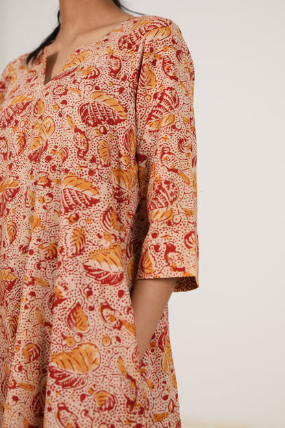 Crimson Bloom Kurta Set