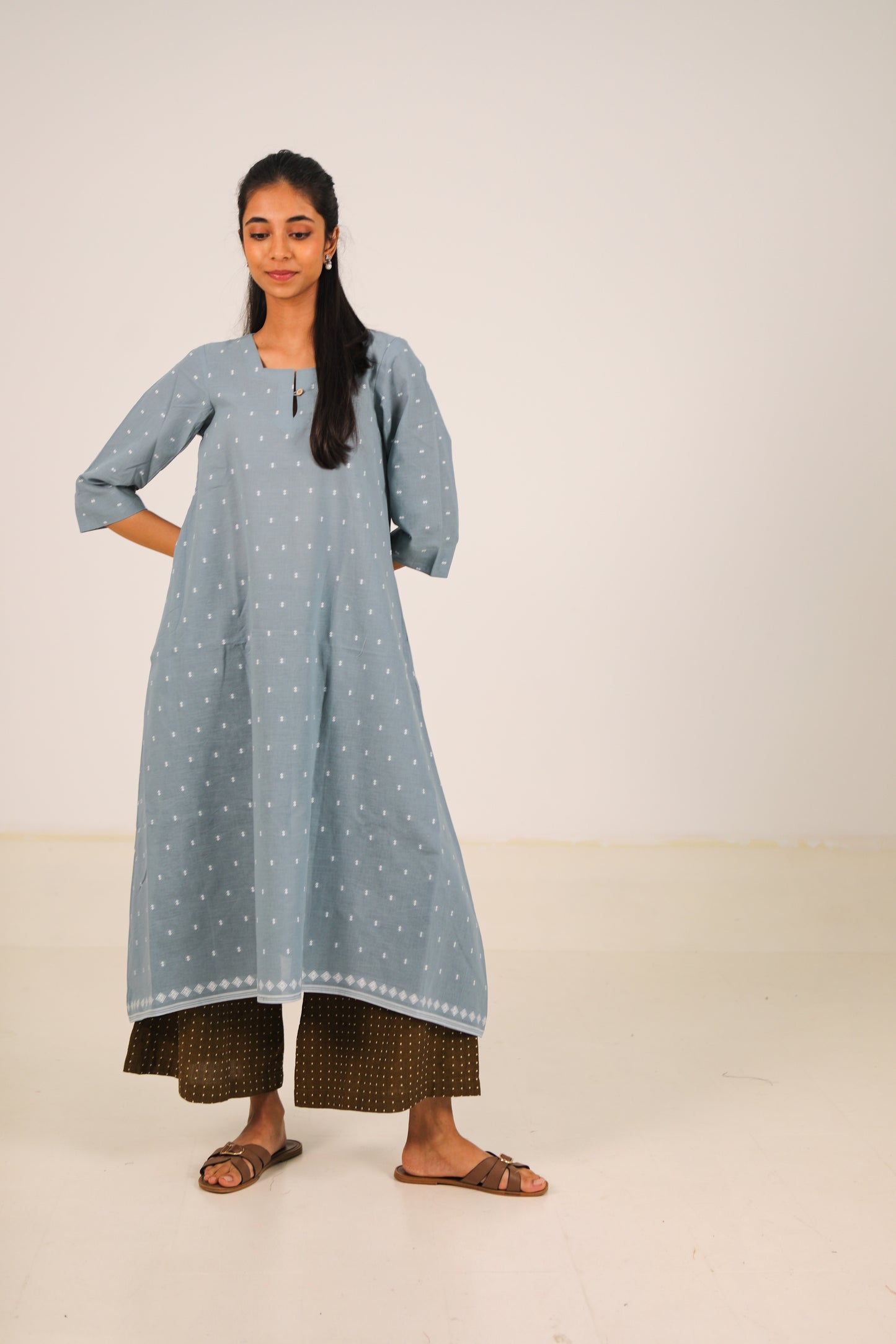 Olive branches Kurta Set