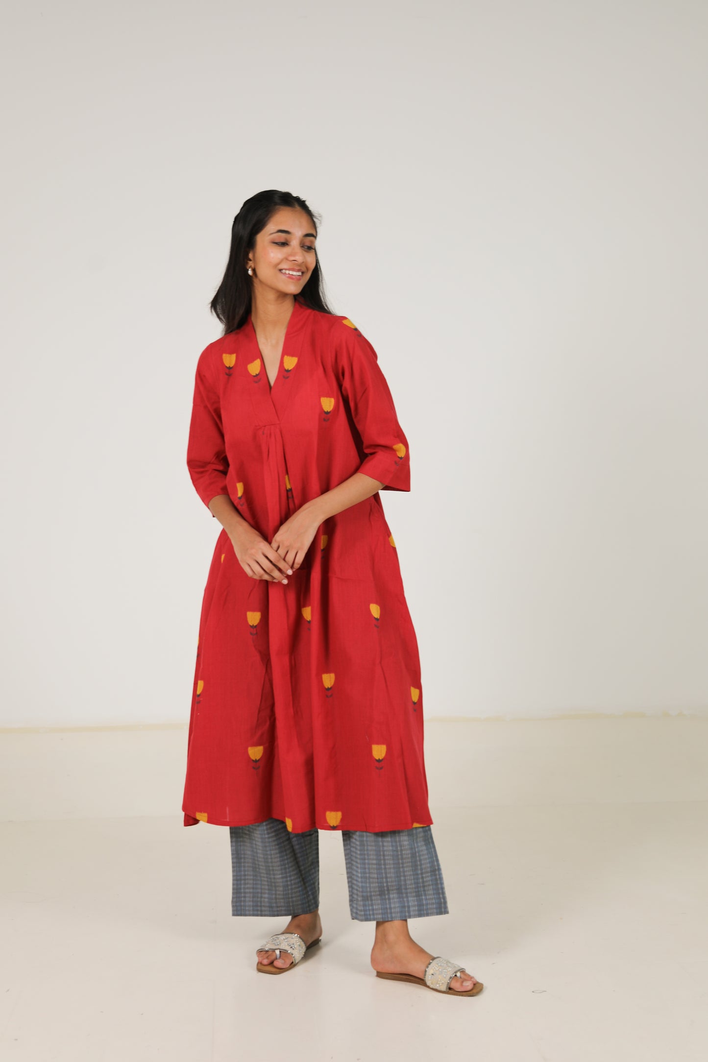 Poppy Cherry Kurta Set