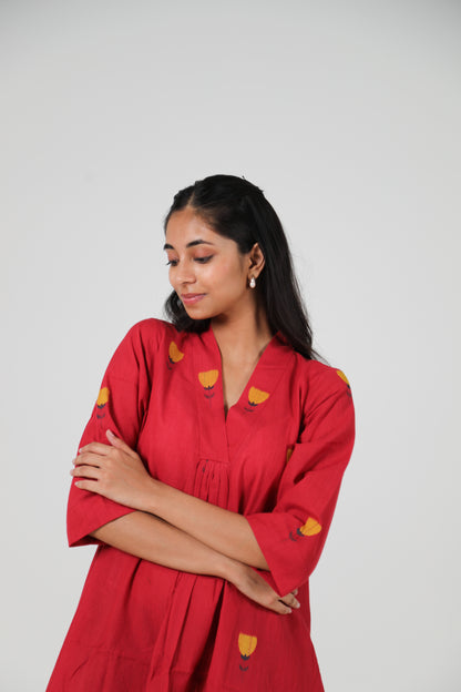 Poppy Cherry Kurta Set