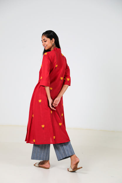 Poppy Cherry Kurta Set