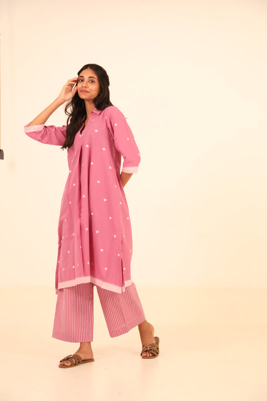Old Rose Kurta Set