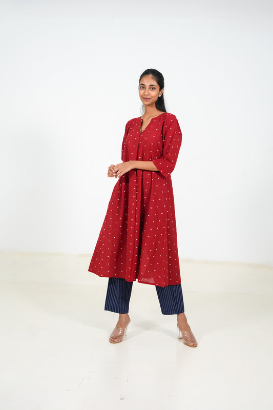 Deep Claret Kurta Set