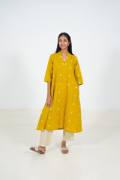 Spicy Mustard Kurta Set