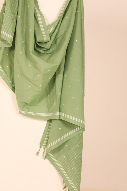 Soft Olive Cotton Dupatta