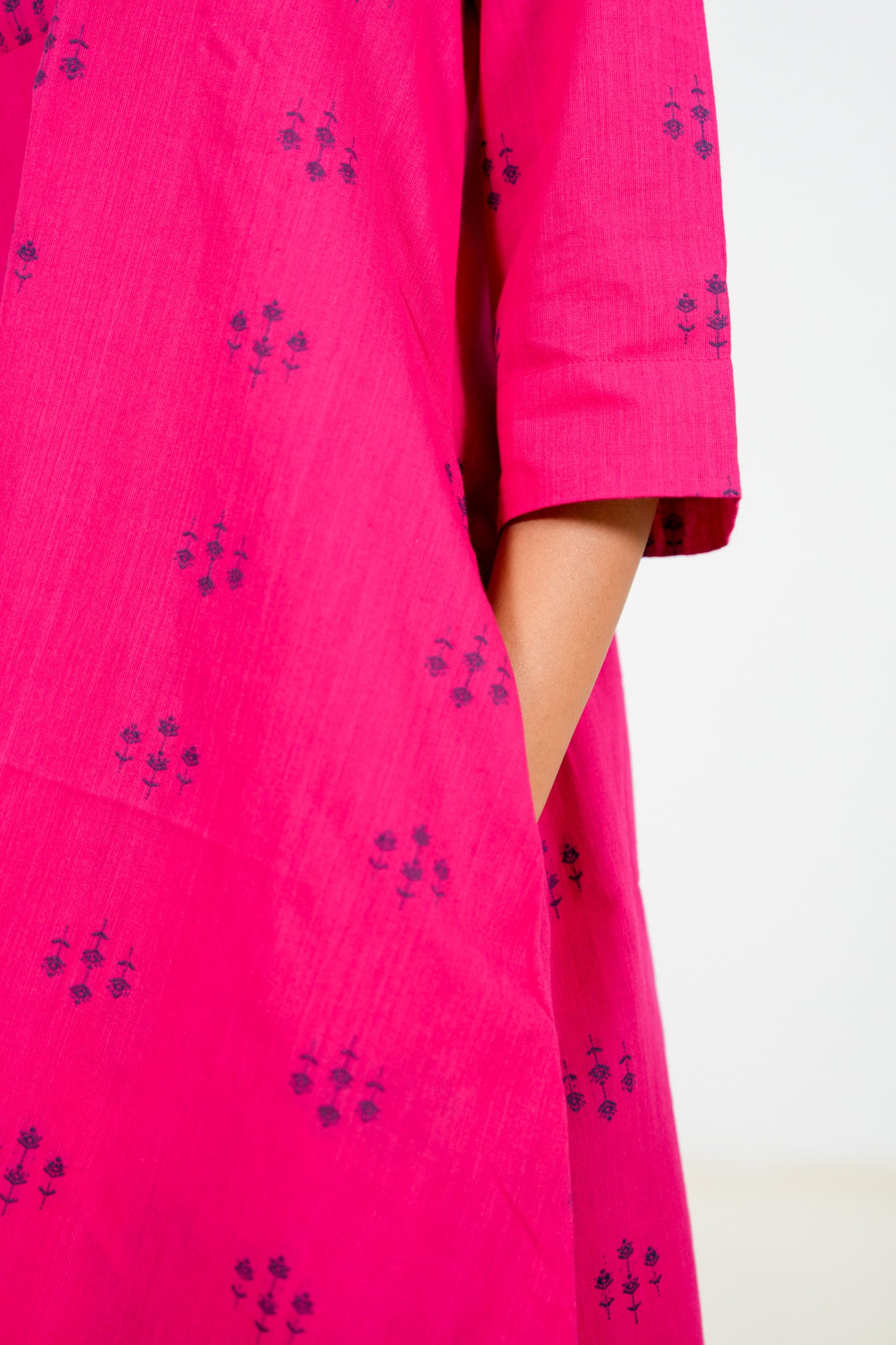 Pink Peacock Kurta Set