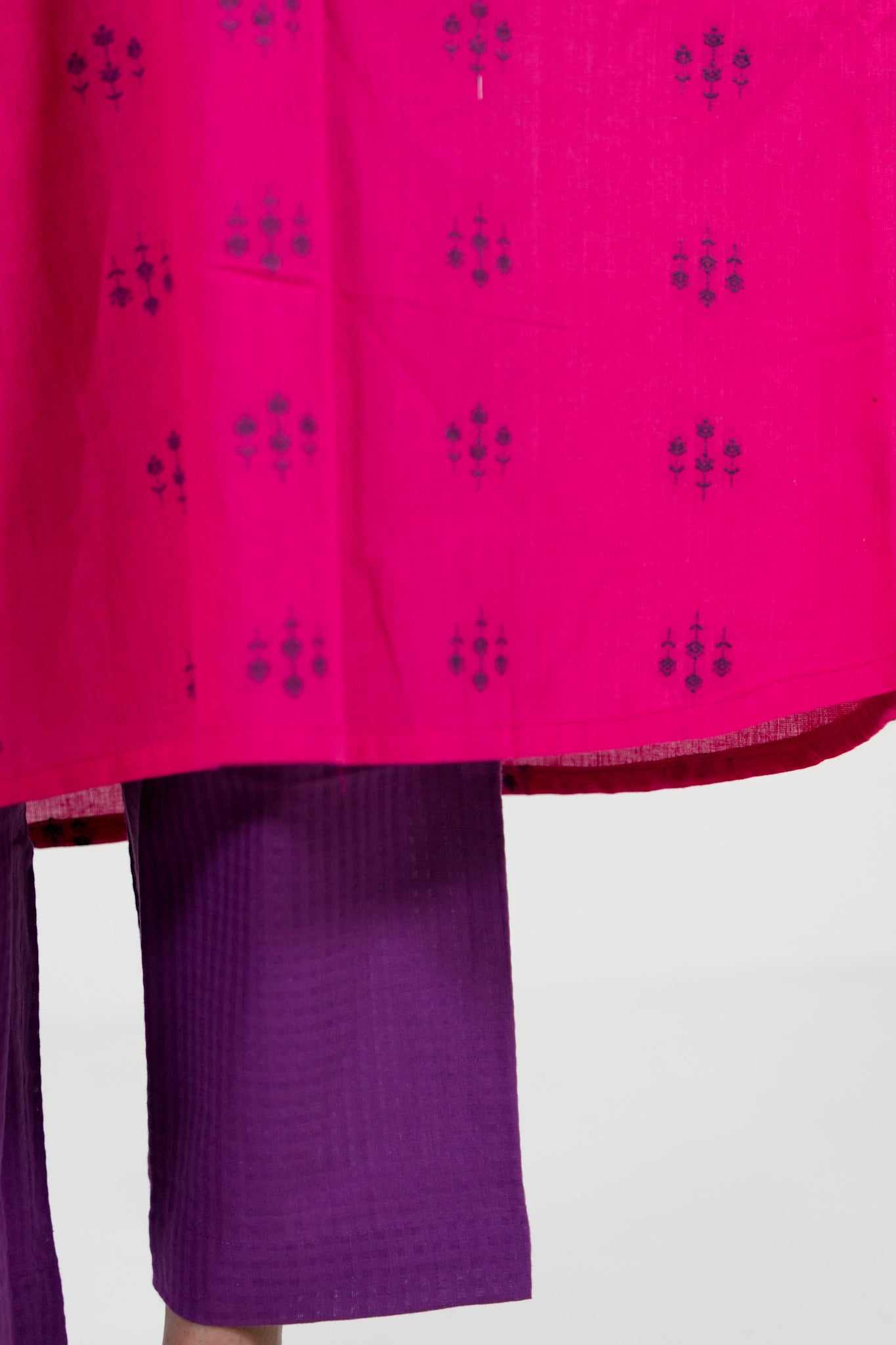 Pink Peacock Kurta Set