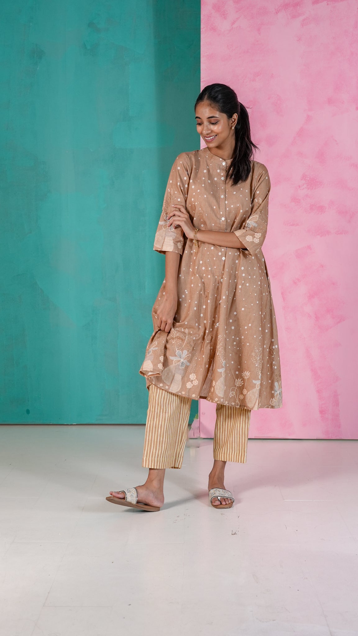 Terracotta Bloom Kurta Set