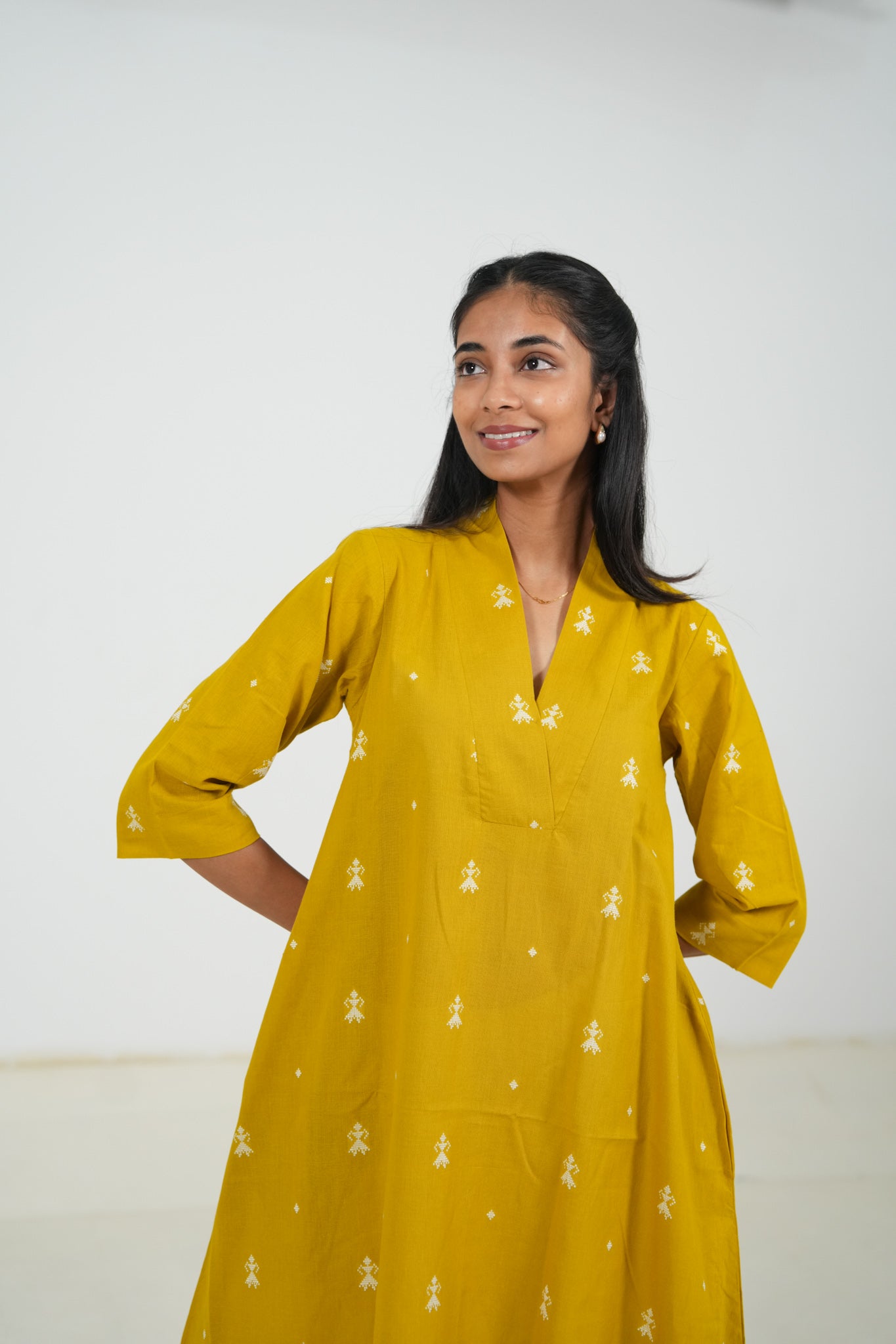 Spicy Mustard Kurta Set