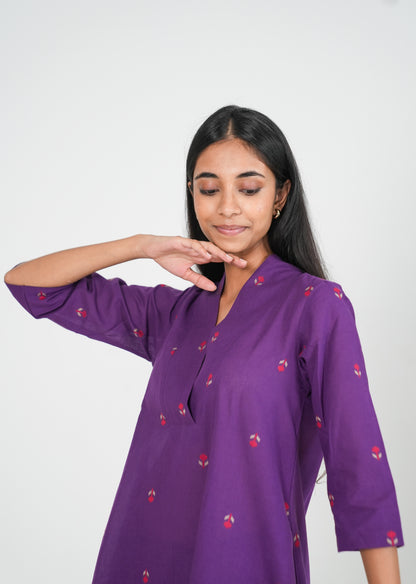 Purple Yam Kurta Set