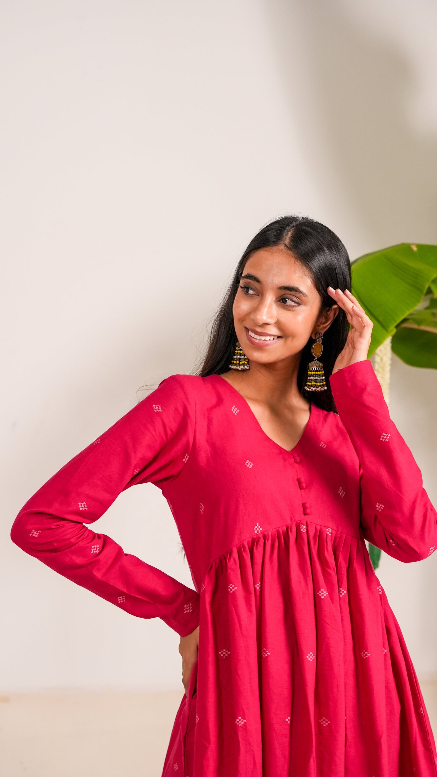 Sindhura Jamdani Dupatta Set