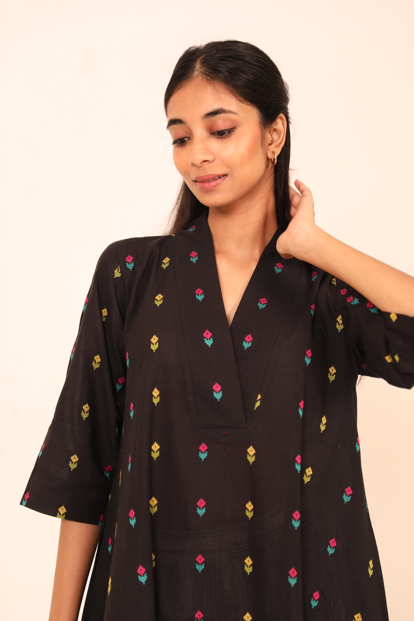 Night Flowers Kurta Set