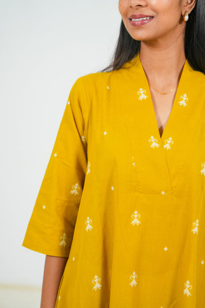 Spicy Mustard Kurta Set