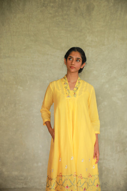 Butter Yellow Kurta Set