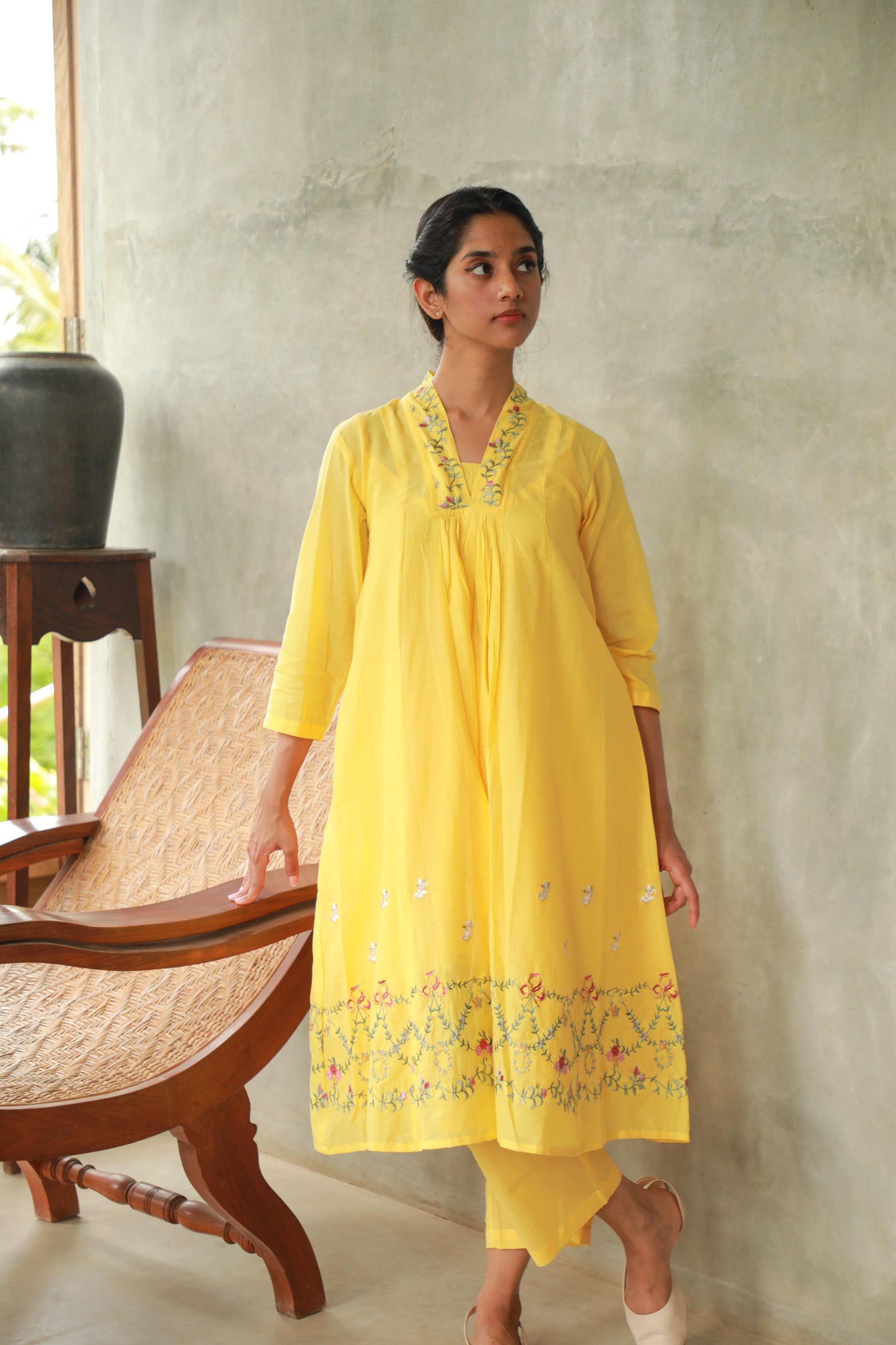 Butter Yellow Kurta Set