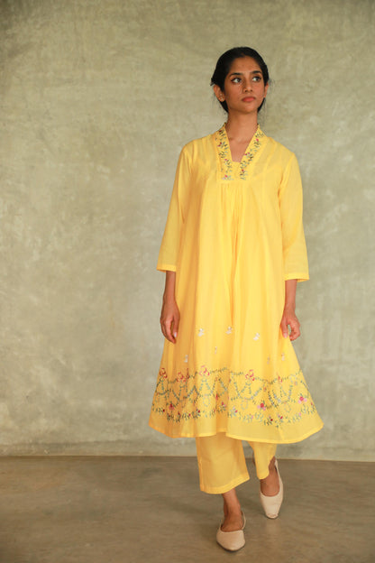 Butter Yellow Kurta Set