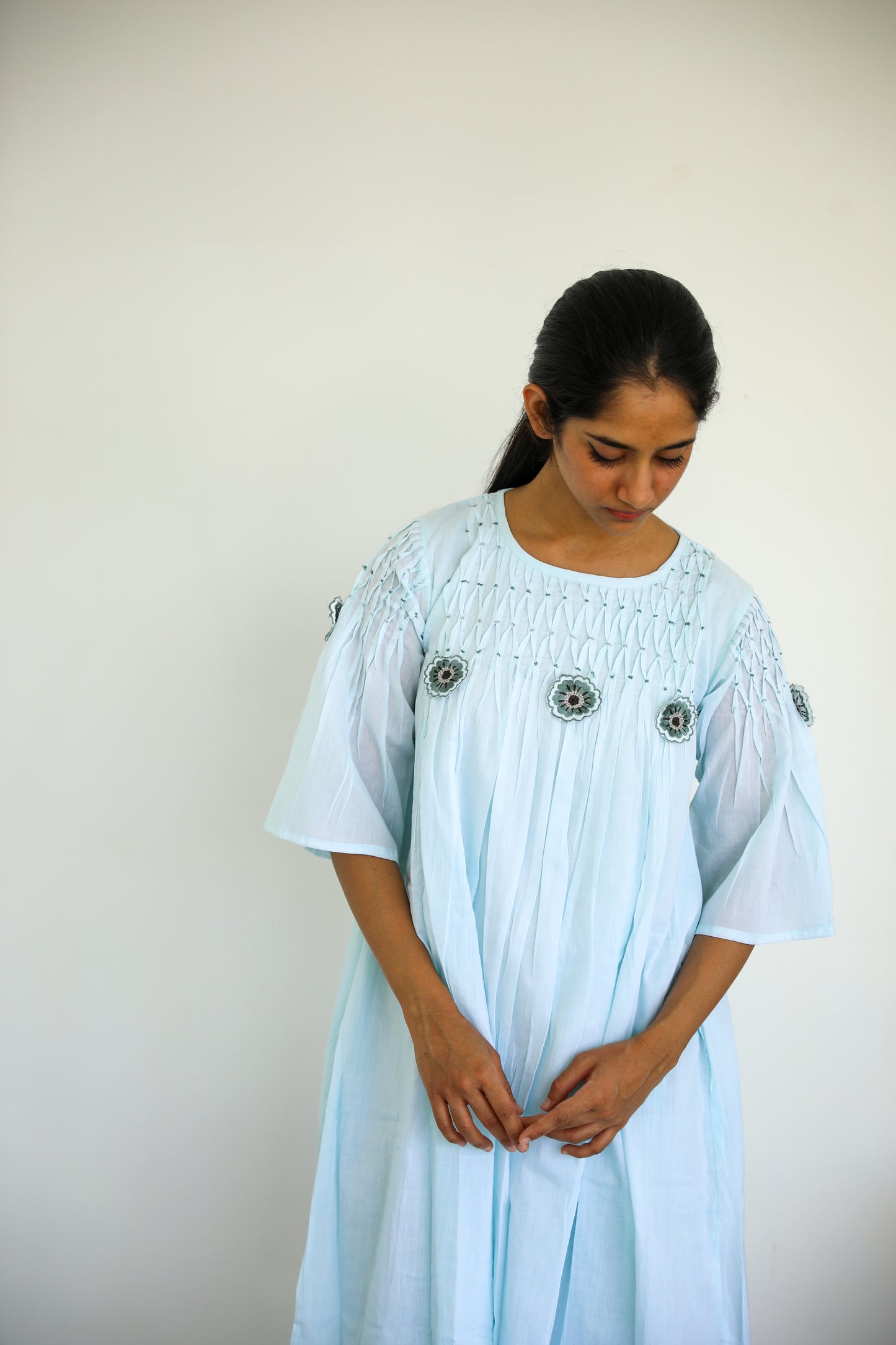 Ocean Blue Smock Dress