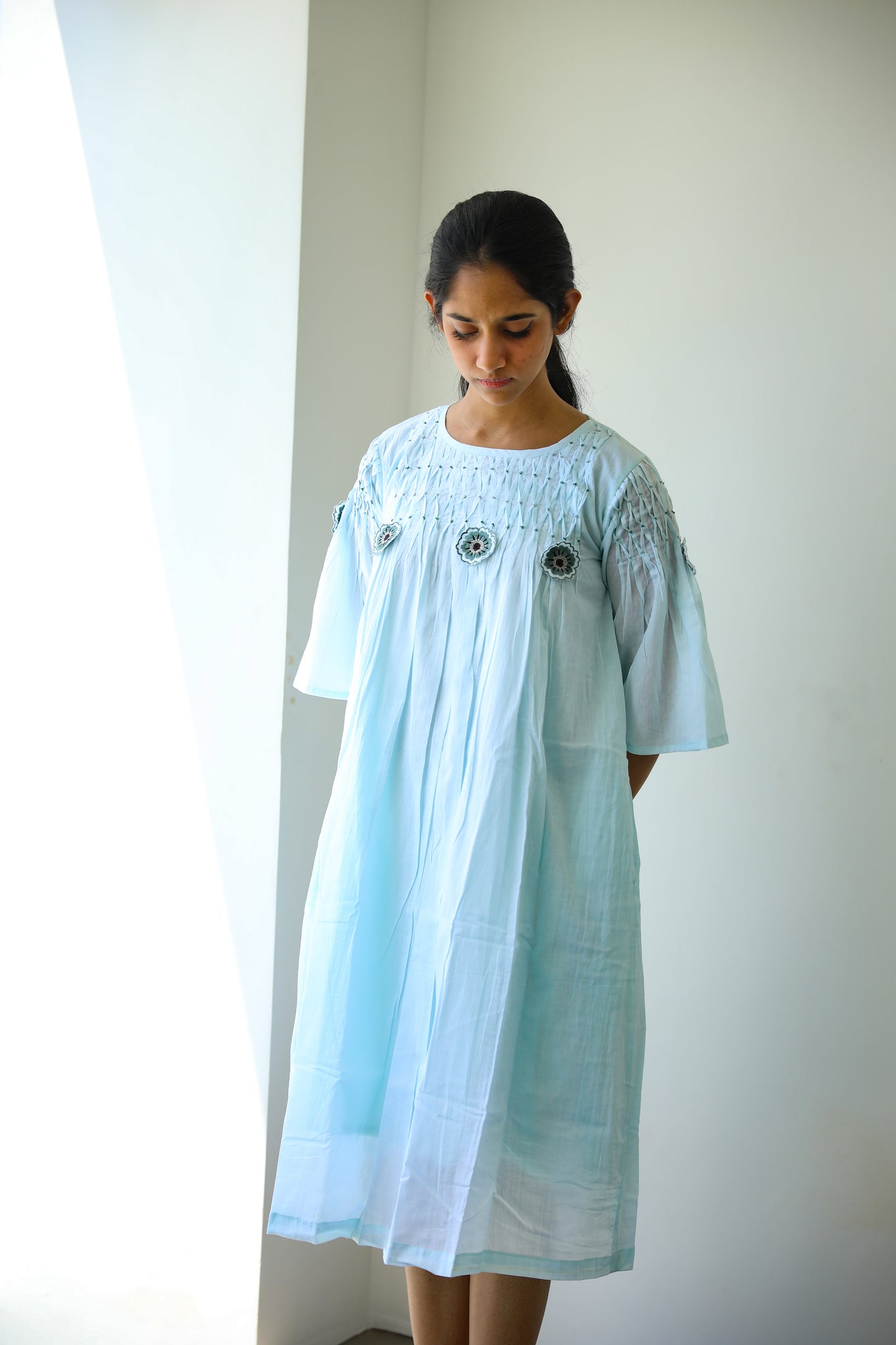 Ocean Blue Smock Dress